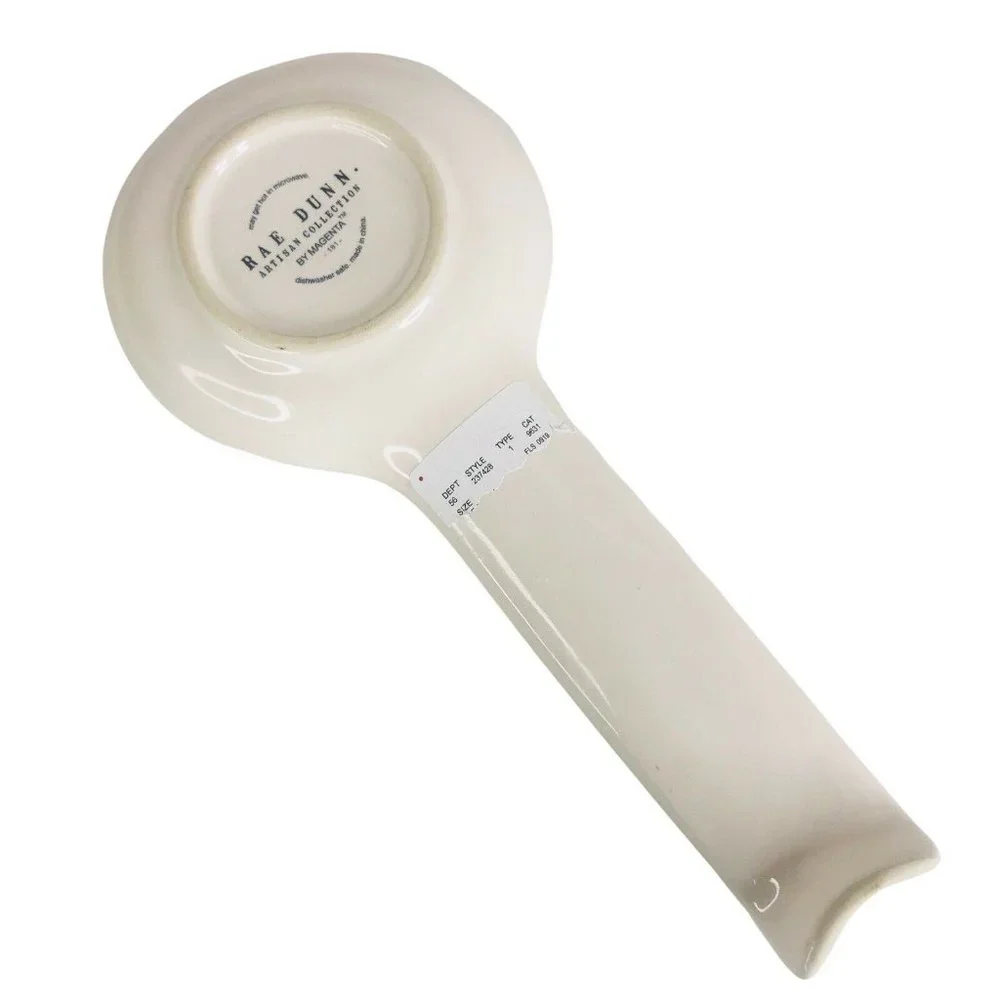 New Rae Dunn Thanksgiving‎ GOBBLE Spoon Rest Black Lettering Artisan Collection